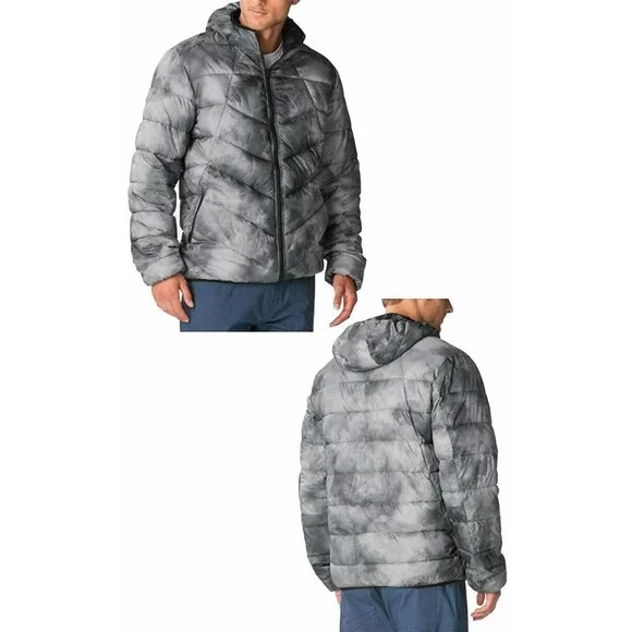 Oakley Men's Generate Reversible HydroFree Hooded Puffer Jacket - Stone Gray - Picture 3 of 4